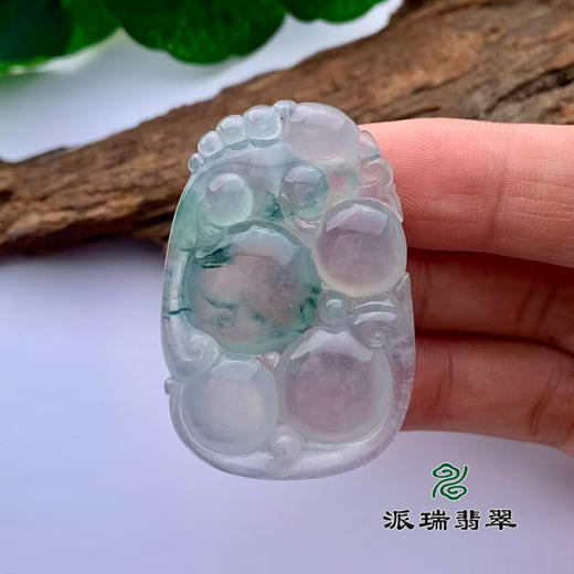 派瑞翡翠 翡翠挂件 冰种 飘花 商品图2
