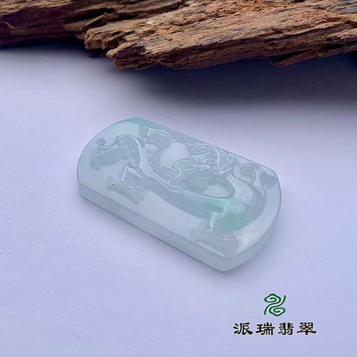 派瑞翡翠 翡翠挂件 糯种 飘花 商品图2