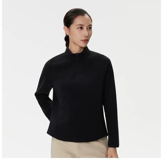 KOLON SPORT KL小树抓绒衣女士微宽松保暖半拉链长袖T恤 商品图4