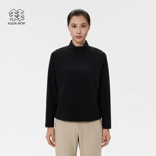 KOLON SPORT KL小树抓绒衣女士微宽松保暖半拉链长袖T恤 商品图1