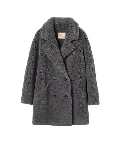 朗姿 羊毛驼绒羊剪绒廓形毛呢短外套LSJH05TJP416 商品图4