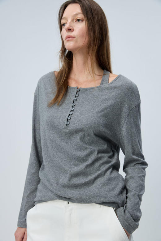 两件套半开襟长T 商品图1