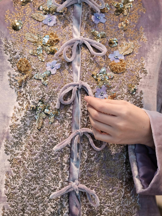 廷前观棠 | 紫宸章对襟系带外套 商品图3