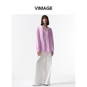 VIMAGE纬漫纪2026春季新款时尚显瘦简约通勤百搭上衣V2513212