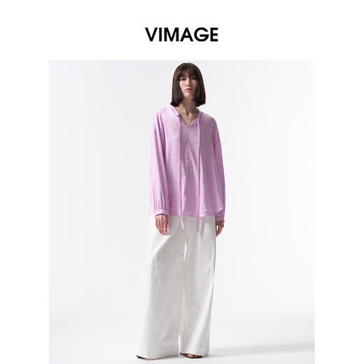 VIMAGE纬漫纪2026春季新款时尚显瘦简约通勤百搭上衣V2513212 商品图0