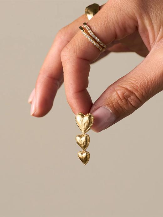 北京仓｜Agapee-AMORI-金色 爱心 耳环［法国设计师］ 商品图5