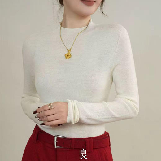 【特价不退换】良木礼绵羊毛半高领打底（3606） 商品图0