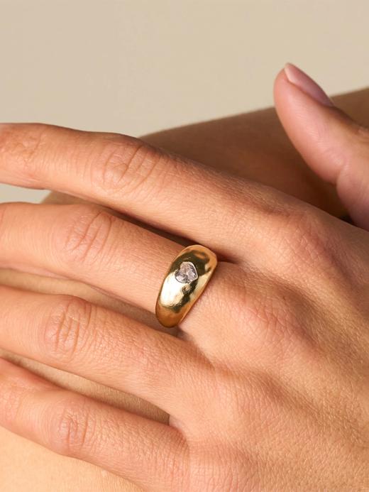 北京仓｜Agapee-AMORI-白色 爱心 戒指［法国设计师］ 商品图0