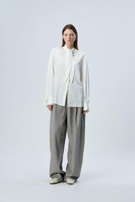 设计感飘带衬衣 商品图0