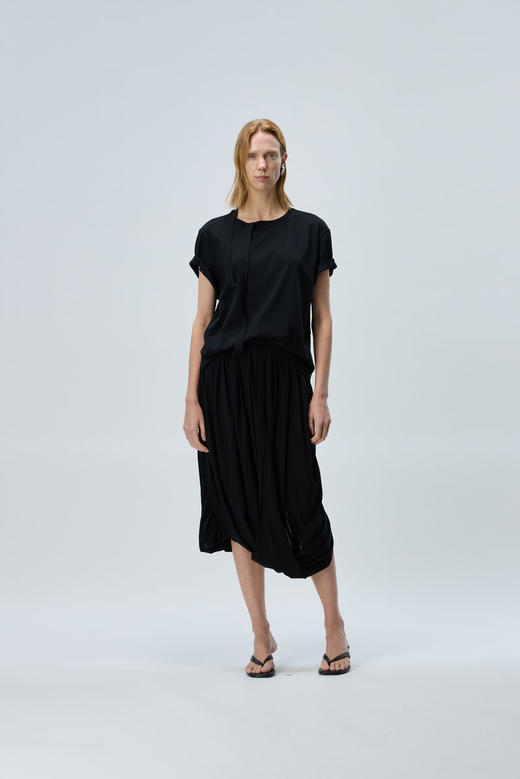 领口绑带T恤 商品图1