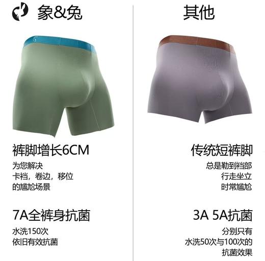 象&兔男士内裤80支兰精莫代尔全裤7A抗菌男生男款运动夏季透气 X-M3 商品图1