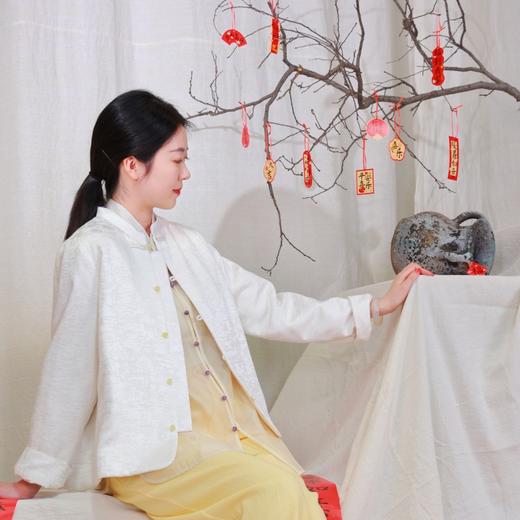 【抖音专属】新中式棉服（25802268凝脂） 商品图1