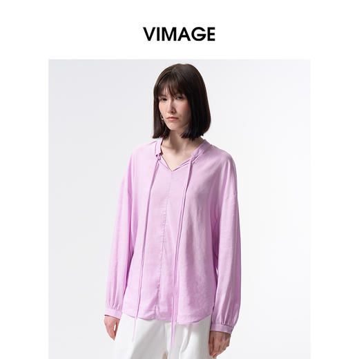 VIMAGE纬漫纪2026春季新款时尚显瘦简约通勤百搭上衣V2513212 商品图1
