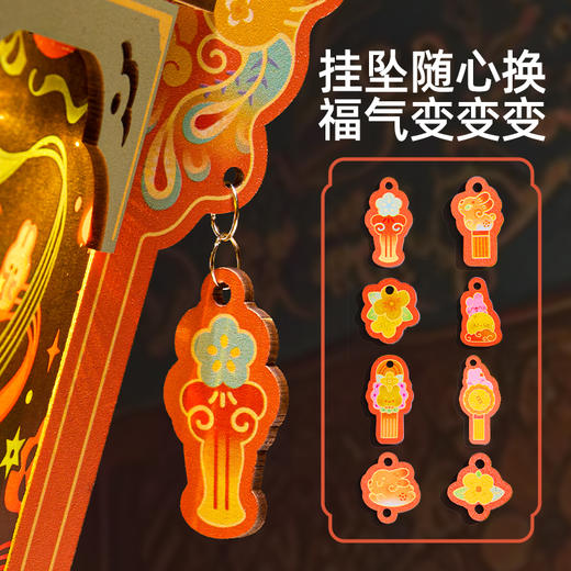 美乐童年新年非遗手工琉璃灯笼儿童玩具彩灯diy制作刮画花灯礼物 商品图6