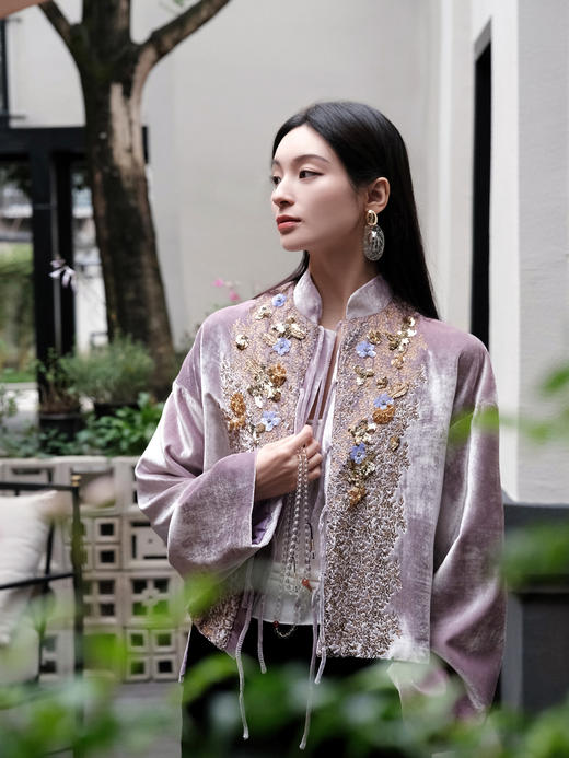 廷前观棠 | 紫宸章对襟系带外套 商品图6