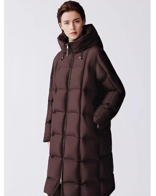 朗姿 【匈牙利白鹅绒】百搭连帽中长羽绒服LAJH00OLC410 商品图1