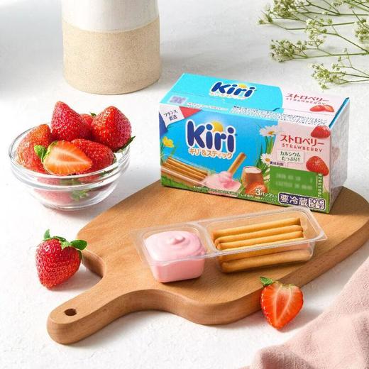 Kiri凯芮法棍酪酪草莓味奶酪制品（赠送谷物饼干）105g/盒 商品图2