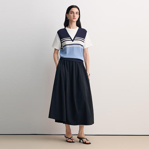 EITIE爱特爱高腰A字通勤百搭显瘦半身裙2026春新款8506207 商品图1