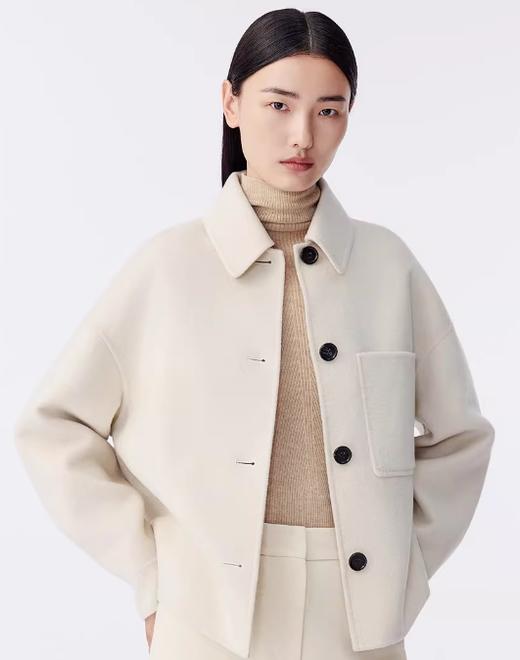 朗姿 双面呢翻领短大衣夹克外套LCJH02HHC406 商品图0