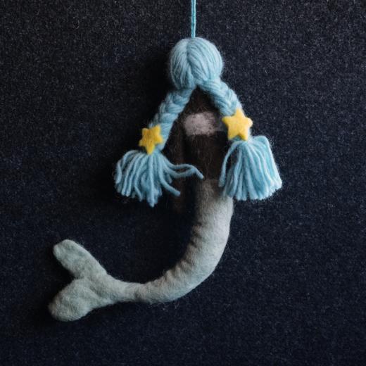 北京仓｜Felt So Good-Magical Mermaids-神奇美人鱼银白 羊毛毡 挂件［英国设计师］ 商品图1