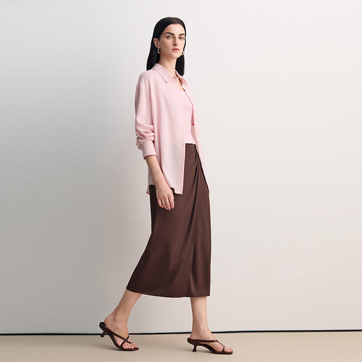 EITIE爱特爱设计感时尚舒适百搭显瘦通勤衬衫上衣女2026春季新款8509206 商品图1