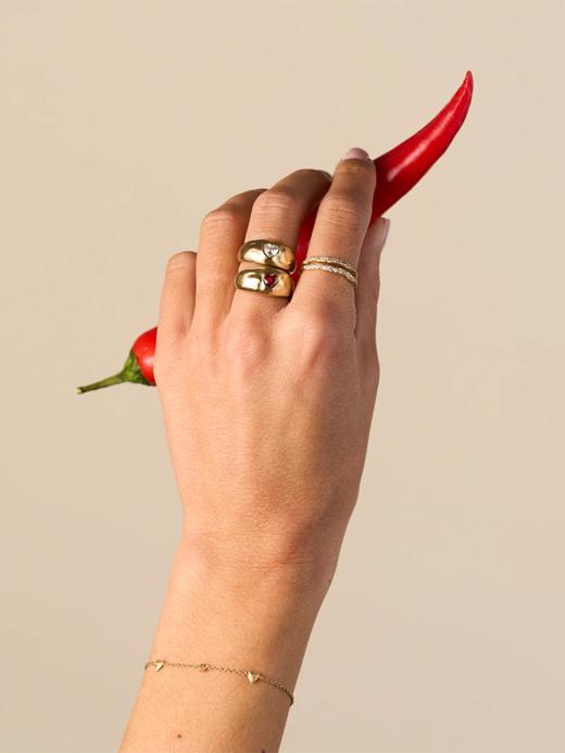 北京仓｜Agapee-AMORI-红色 爱心 戒指［法国设计师］ 商品图5