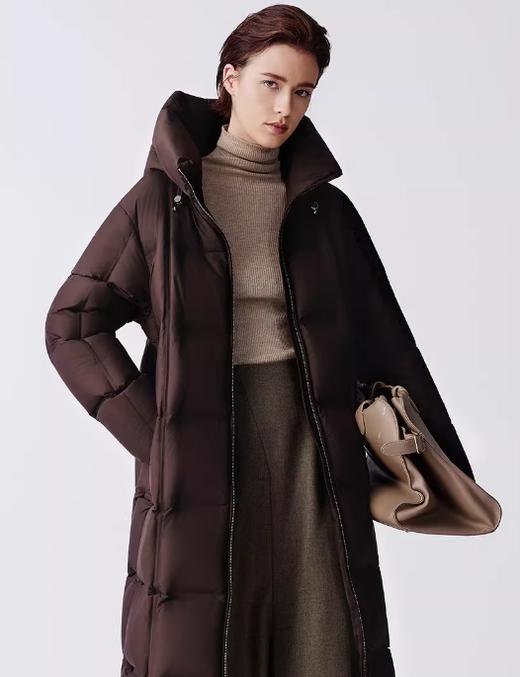 朗姿 【匈牙利白鹅绒】百搭连帽中长羽绒服LAJH00OLC410 商品图0