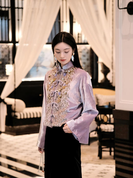 廷前观棠 | 紫宸章对襟系带外套 商品图7