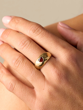 北京仓｜Agapee-AMORI-红色 爱心 戒指［法国设计师］