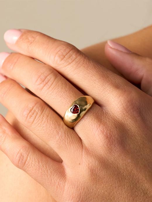 北京仓｜Agapee-AMORI-红色 爱心 戒指［法国设计师］ 商品图0