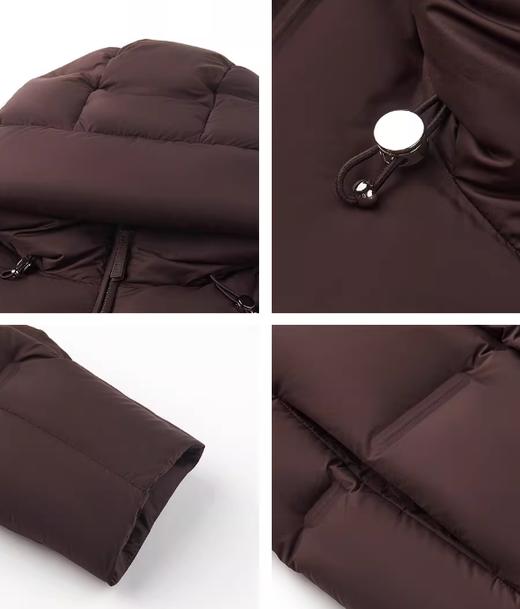 朗姿 【匈牙利白鹅绒】百搭连帽中长羽绒服LAJH00OLC410 商品图8