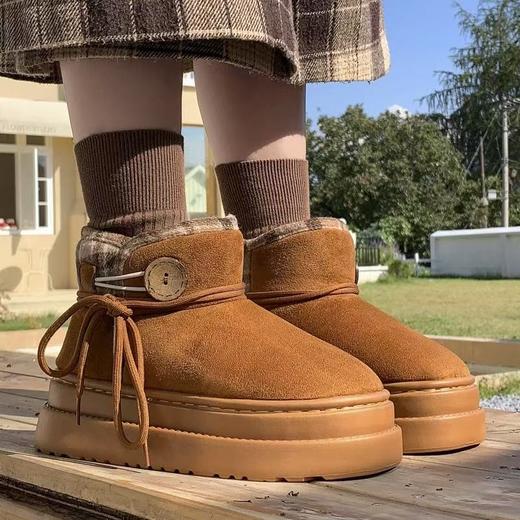 【多样屋专柜】多样屋简约复古秋冬棉鞋/卡其色 商品图4