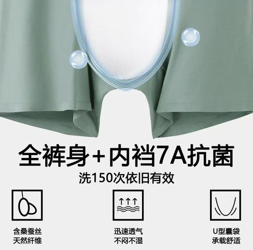 【3条装】象&兔男士内裤80支长绒棉7A抑菌无痕夏季柔软舒适男款男生四角 X-C3 商品图2