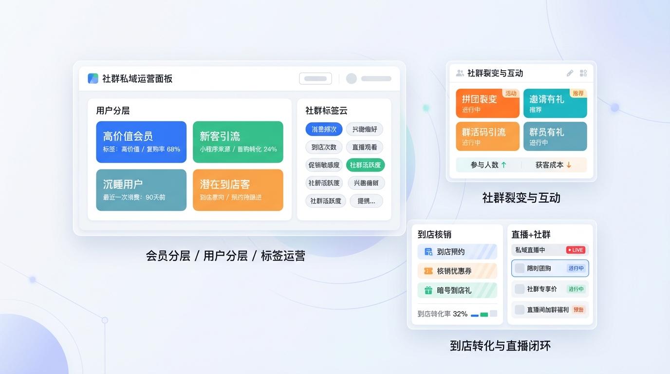 社群私域运营 - 社群裂变引流到店营销