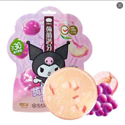 DH 盐津铺子蒟蒻满分蒟蒻果冻 混合味（葡萄味+水蜜桃）Kuromi版 112g*2 商品图0