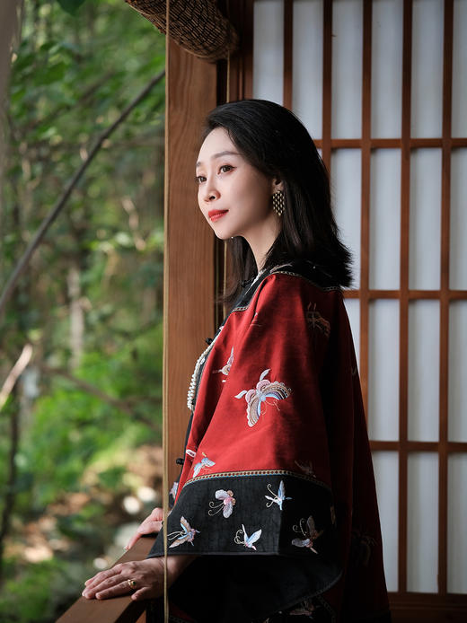 盛唐牡丹盛奢系列 | 手推绣蝴蝶对襟上衣 商品图6