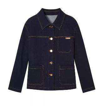 朗姿月夜蓝色牛仔外套LRJP00DJP207A21 商品图1