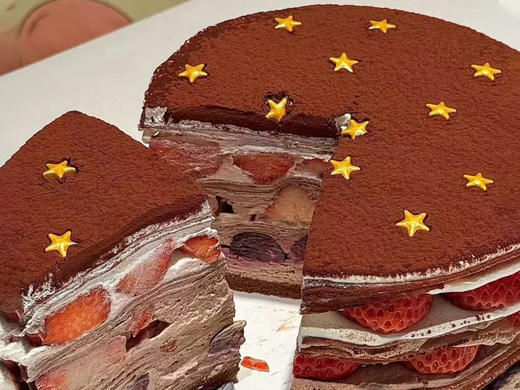 小红书爆款星星巧克力草莓车厘子千层 商品图1