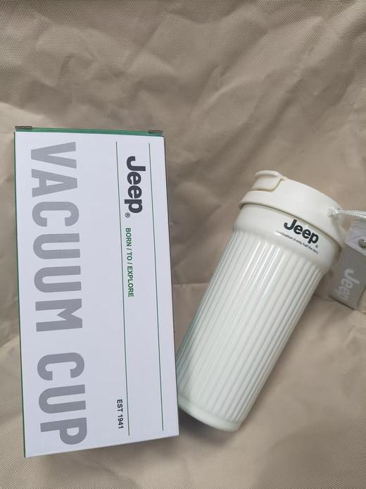 现货 无折扣 Jeep高档316车载咖啡保温杯便携随行保冷保温双饮口带挂链 商品图7