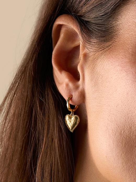 北京仓｜Agapee-AMORI-金色 爱心 吊坠 耳环［法国设计师］ 商品图0