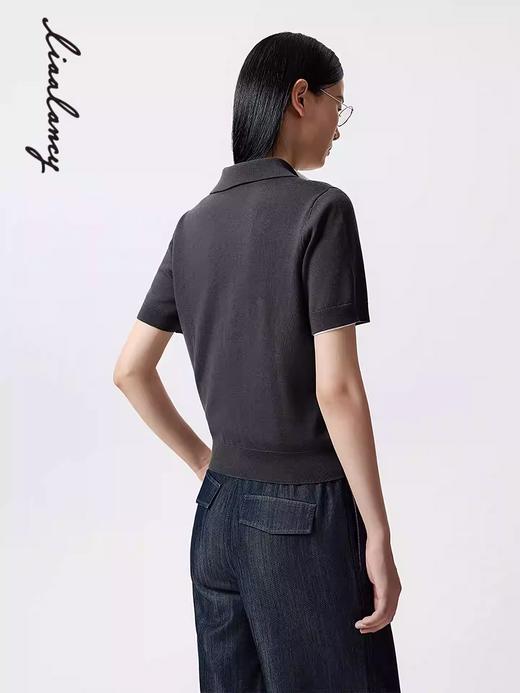 朗姿Polo针织短袖LA7B艺术几何LAJP00KPR436G31 商品图2