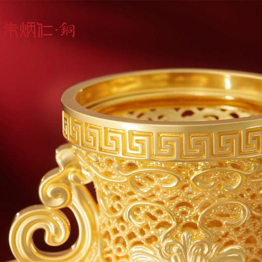 朱炳仁铜 福禄寿满堂花丝瓶 乔迁开业商务公司礼品办公室家居礼物新 商品图3