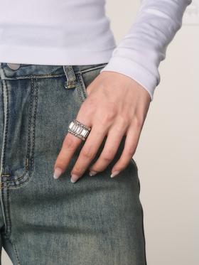 北京仓｜PHILIPPE AUDIBERT-Titia-银色 水晶 戒指［法国设计师］