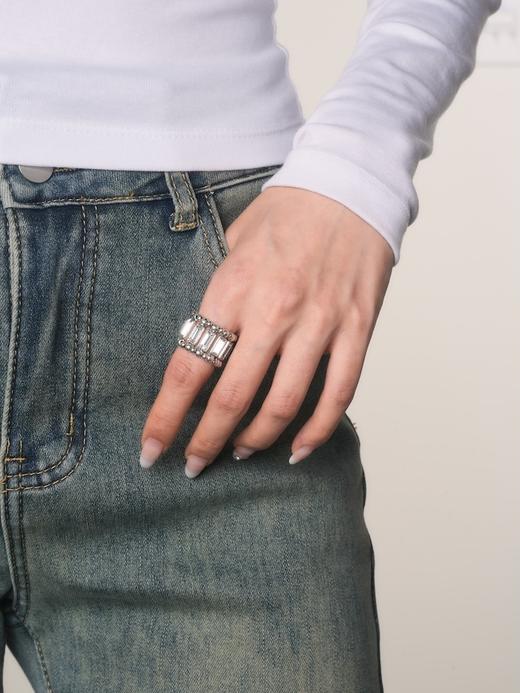 北京仓｜PHILIPPE AUDIBERT-Titia-银色 水晶 戒指［法国设计师］ 商品图0