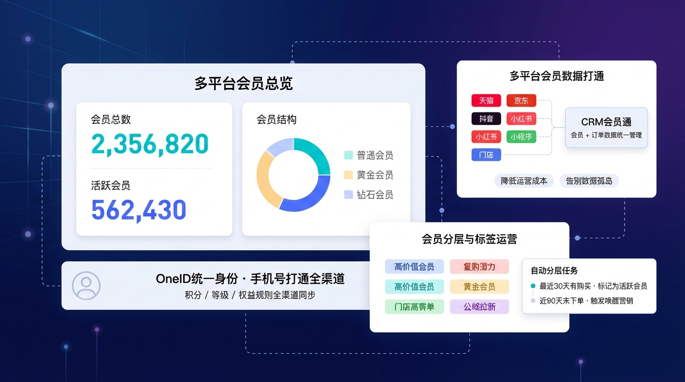 CRM会员通 - 多平台会员管理系统