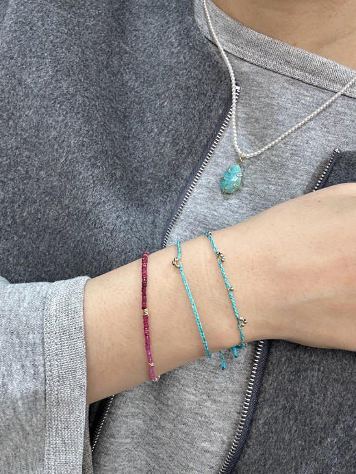 SpoiledBrat Jewelry18K金编织系列幸运彩绳土耳其蓝手链 商品图3