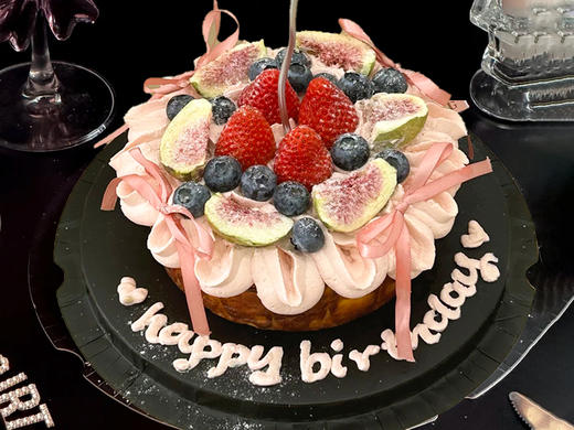 粉黛甜心巴斯克生日蛋糕 商品图0