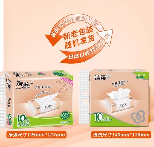 洁柔抽纸Face纸巾 3层110抽10包 商品图1