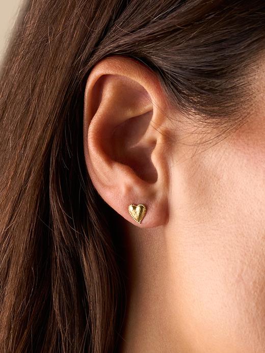 北京仓｜Agapee-AMORI-金色 爱心 耳钉［法国设计师］ 商品图0