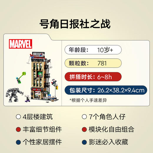 乐高积木 L76342 蜘蛛侠大战神秘客：号角日报社 商品图1